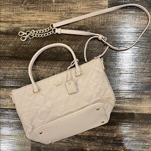 Kate Spade Diamond Quilted Satchel with Chain Detail